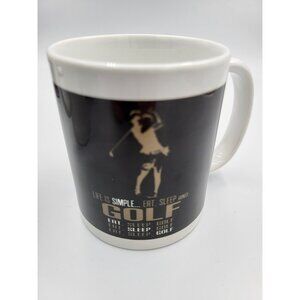 Golf Mug Gift For Golfers Golf Coffee Mug "Life Is Simple Eat Sleep And Golf"